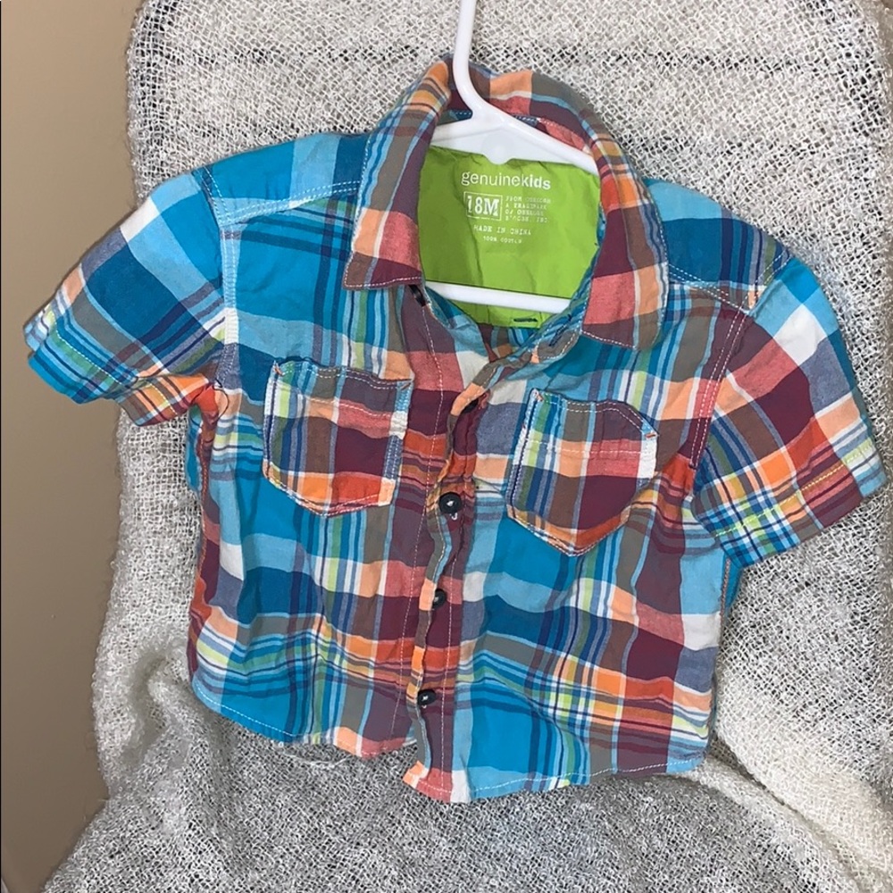 Plaid boys shirt
